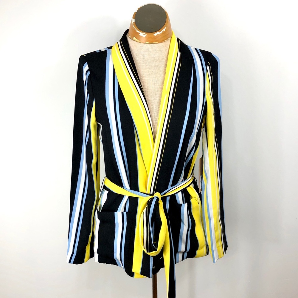 Halogen‎ black yellow & blue soft tie jacket